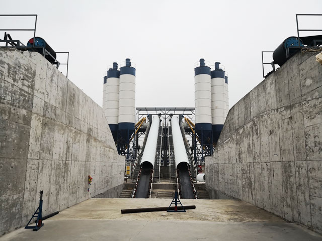 HZS120水(shui)工用混凝(ning)土攪拌站(zhan)